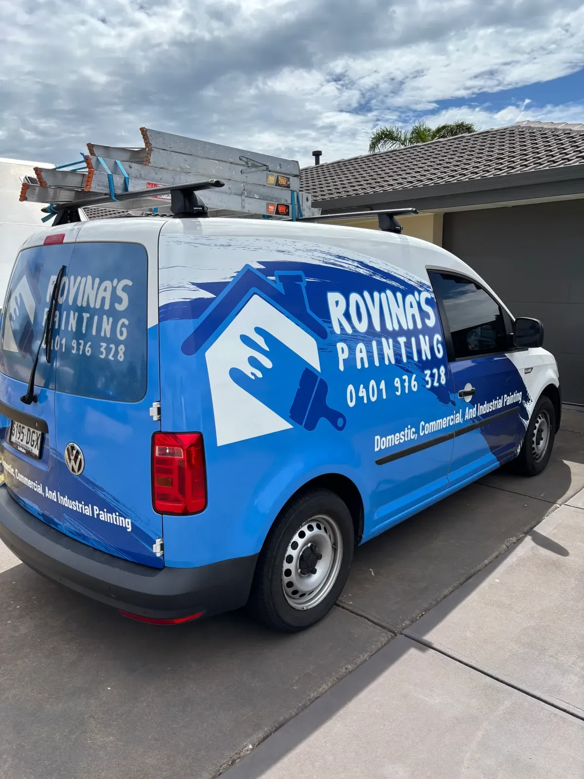 Rovina Painting branded vehicle in Adelaide